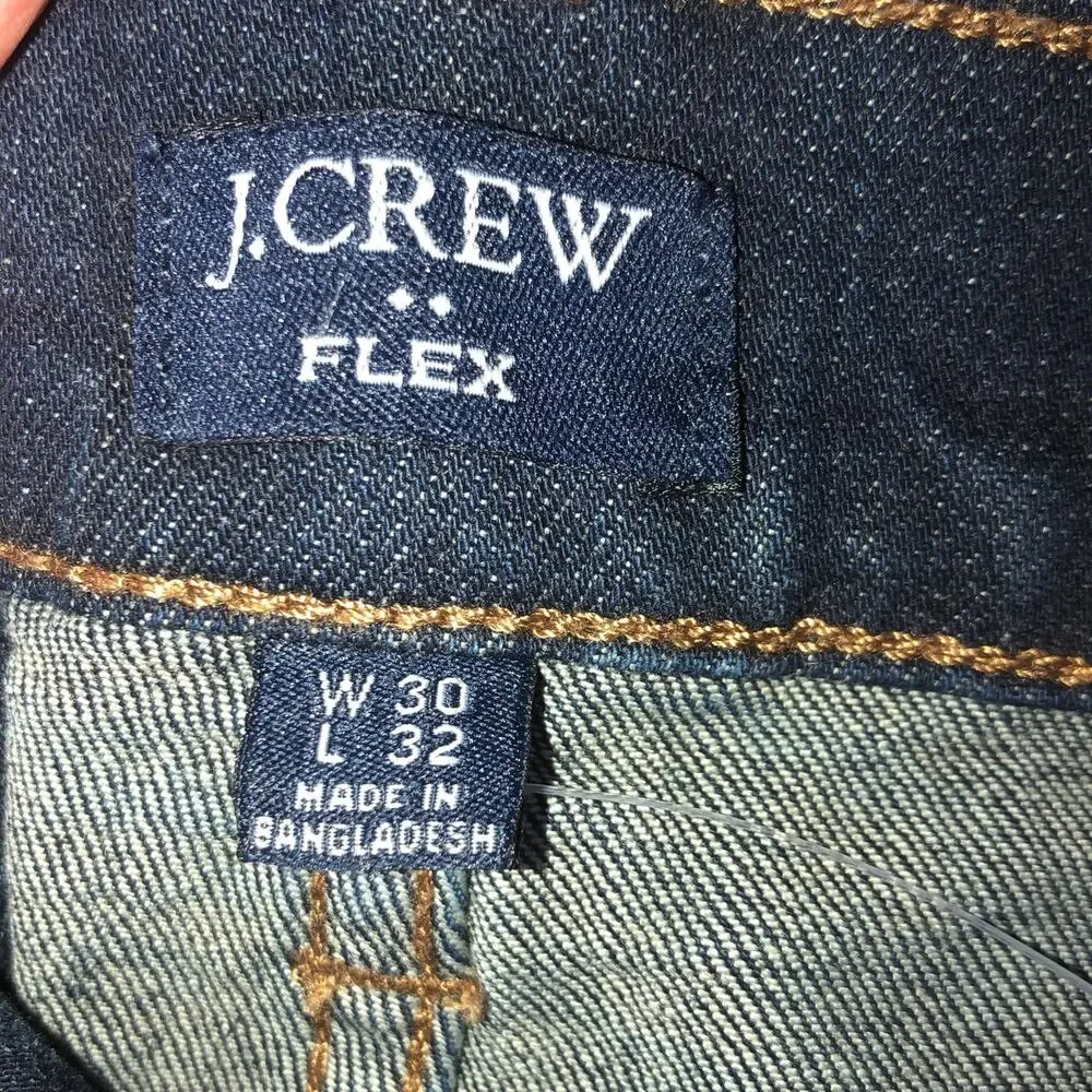 NWT J. Crew Flex Athletic blue jeans 30X32